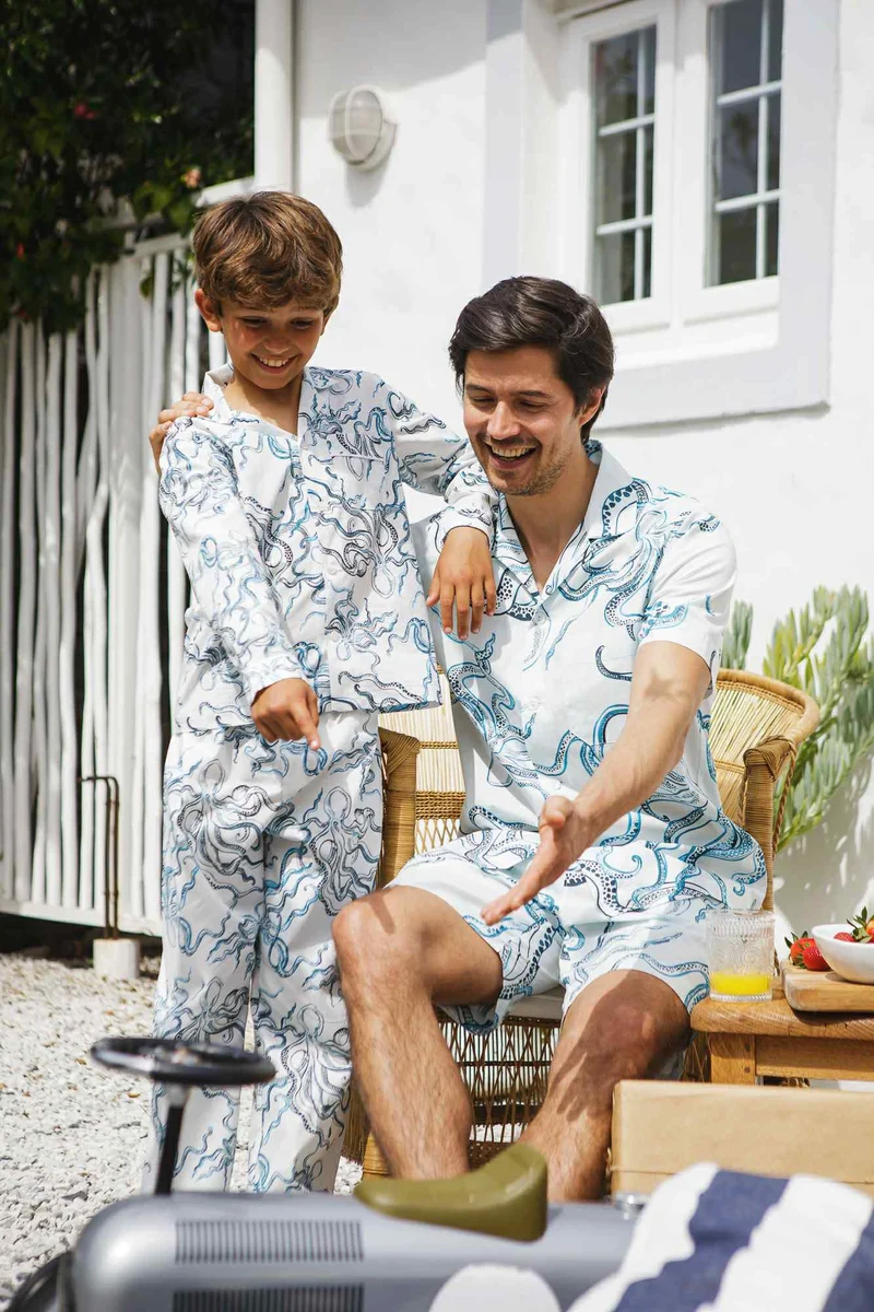Men's Summer Shirt – Octopus Indigo