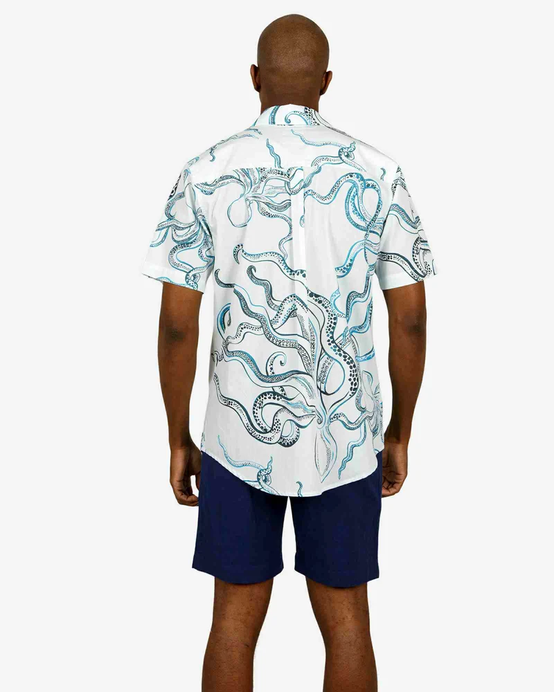 Men's Summer Shirt – Octopus Indigo