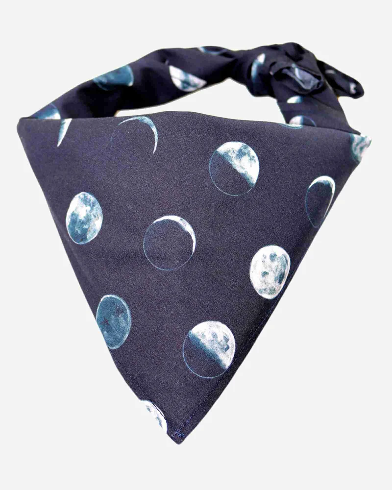 Dark Blue Bandana - Moons