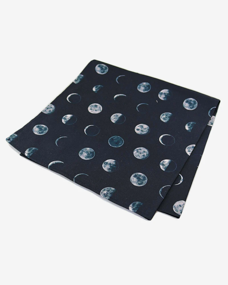 Dark Blue Bandana - Moons
