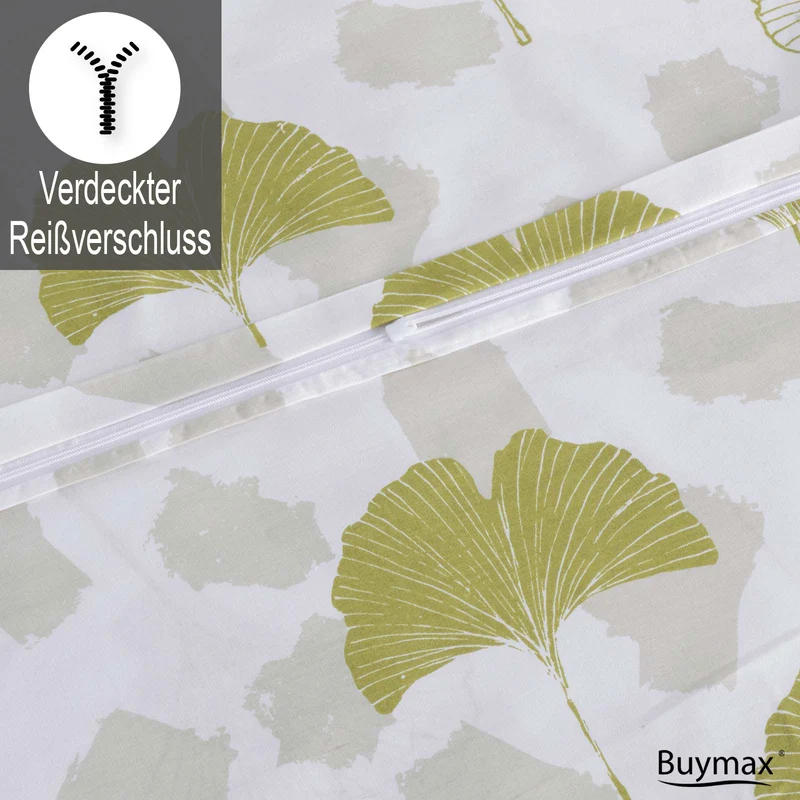 Renforcé Bettwäsche "Amara", 100% Baumwolle, Reißverschluss, 80x80 cm Kissenbezug
