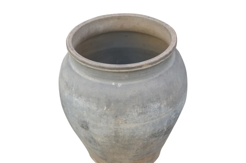 Casa Padrino Luxus Vase 52 x 52 x H. 60 cm - Große Terrakotta Vase im rustikalen Antik-Look - Luxus Deko Accessoires