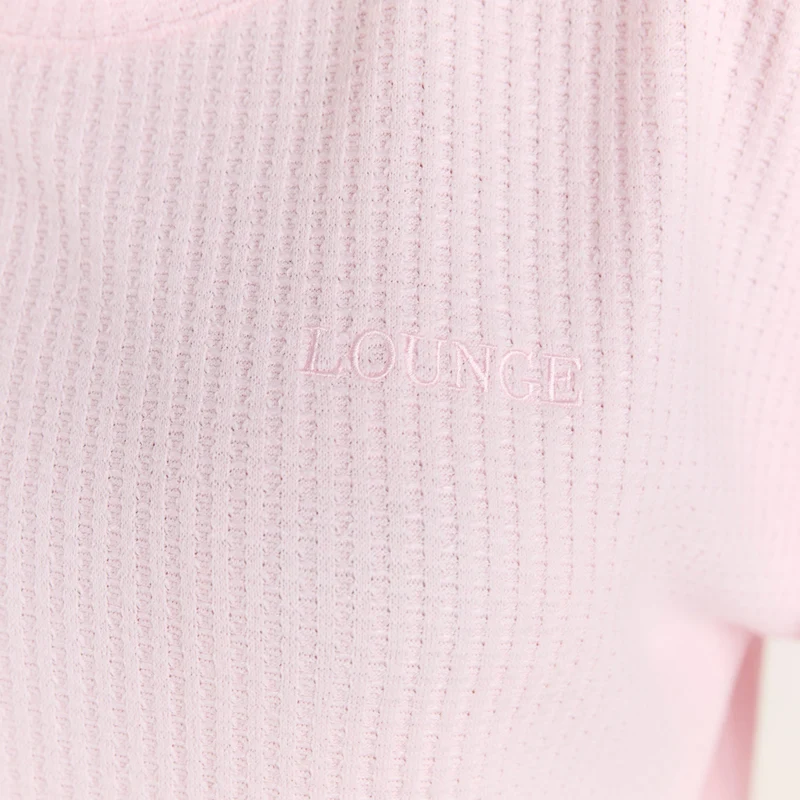 Soft Waffle Pyjama-Top - Rosa