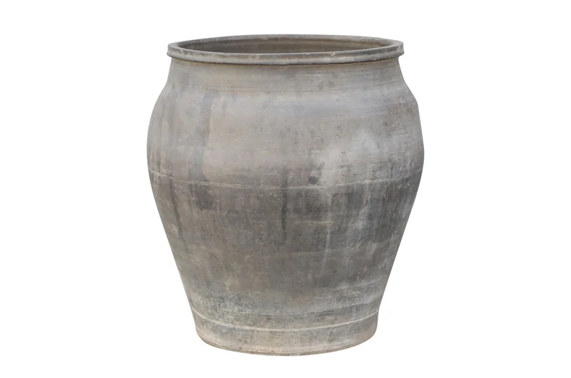 Casa Padrino Luxus Vase Terrakottafarben 55 x 55 x H. 59 cm - Große Bodenvase aus Terrakotta im Stil alter Tongefäße - Luxus Deko Accessoires