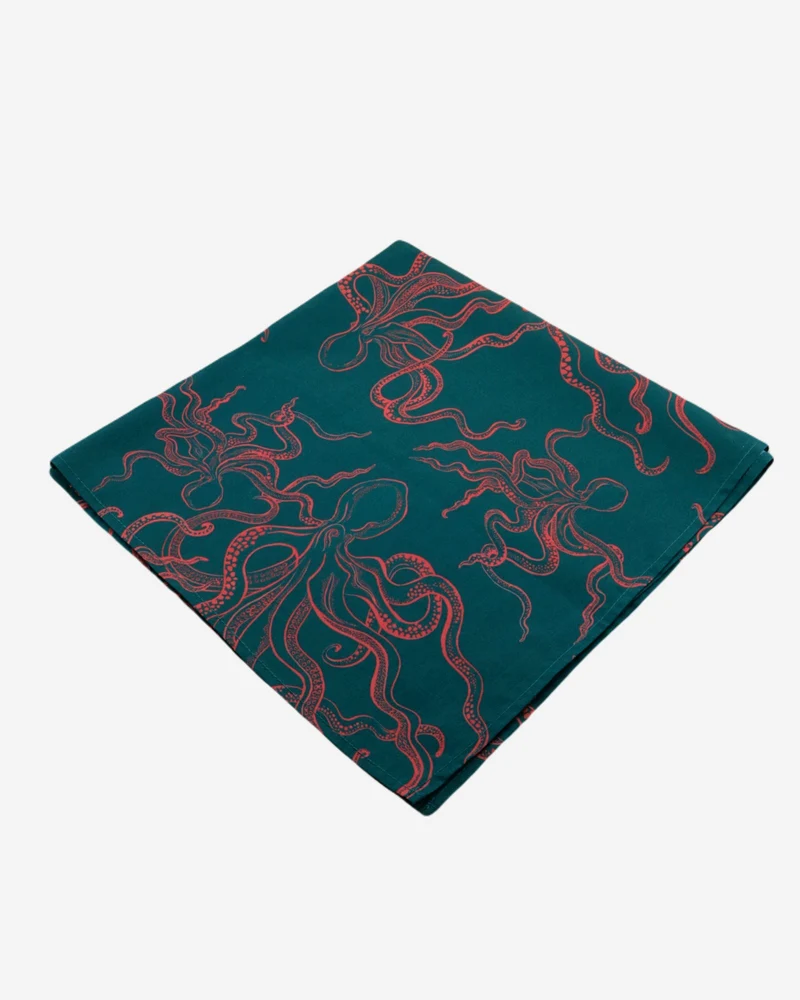 Green Bandana - Octopus Pink