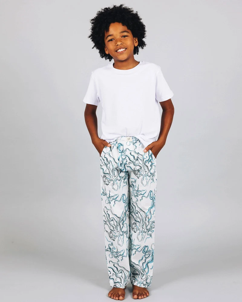 Kids' Lounge Pants & Pyjama Bottoms - Octopus Indigo