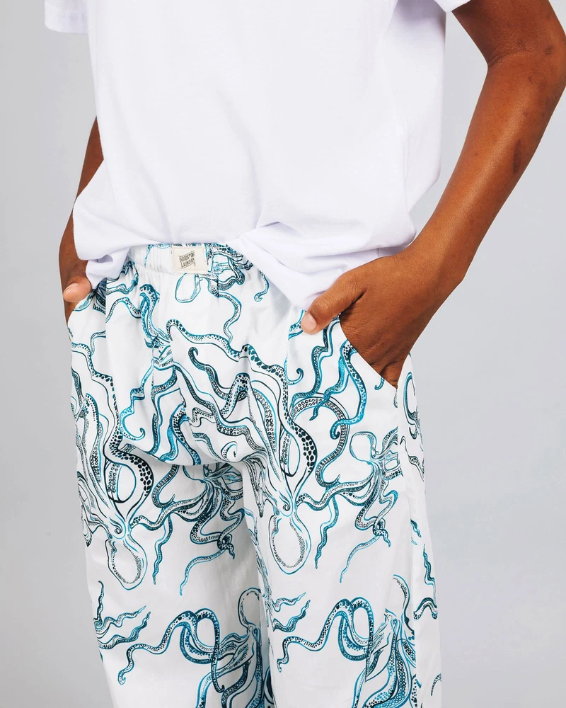 Kids' Lounge Pants & Pyjama Bottoms - Octopus Indigo