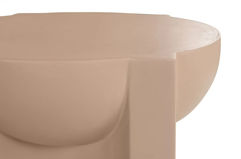 Casa Padrino Luxus Beistelltisch / Hocker Terrakotta 36 x 47 x H. 46,5 cm - Skulpturaler Beistelltisch aus Faserbeton, auch als Sitzhocker nutzbar - Luxus Möbel