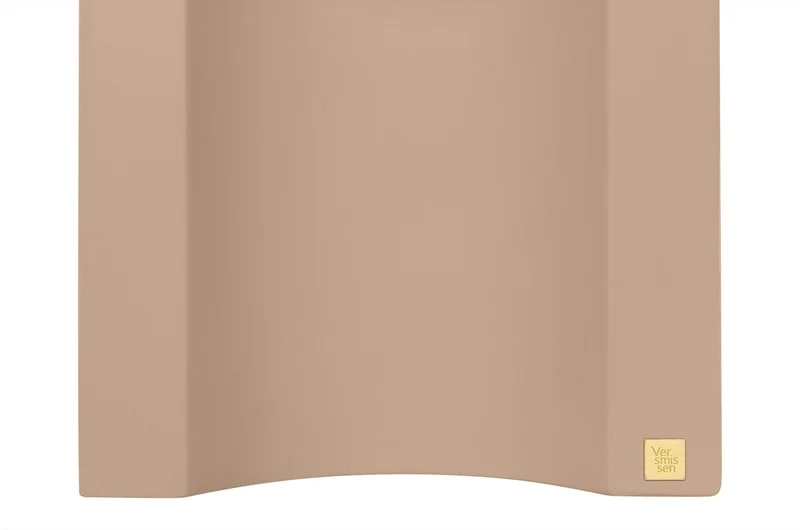 Casa Padrino Luxus Beistelltisch / Hocker Terrakotta 36 x 47 x H. 46,5 cm - Skulpturaler Beistelltisch aus Faserbeton, auch als Sitzhocker nutzbar - Luxus Möbel