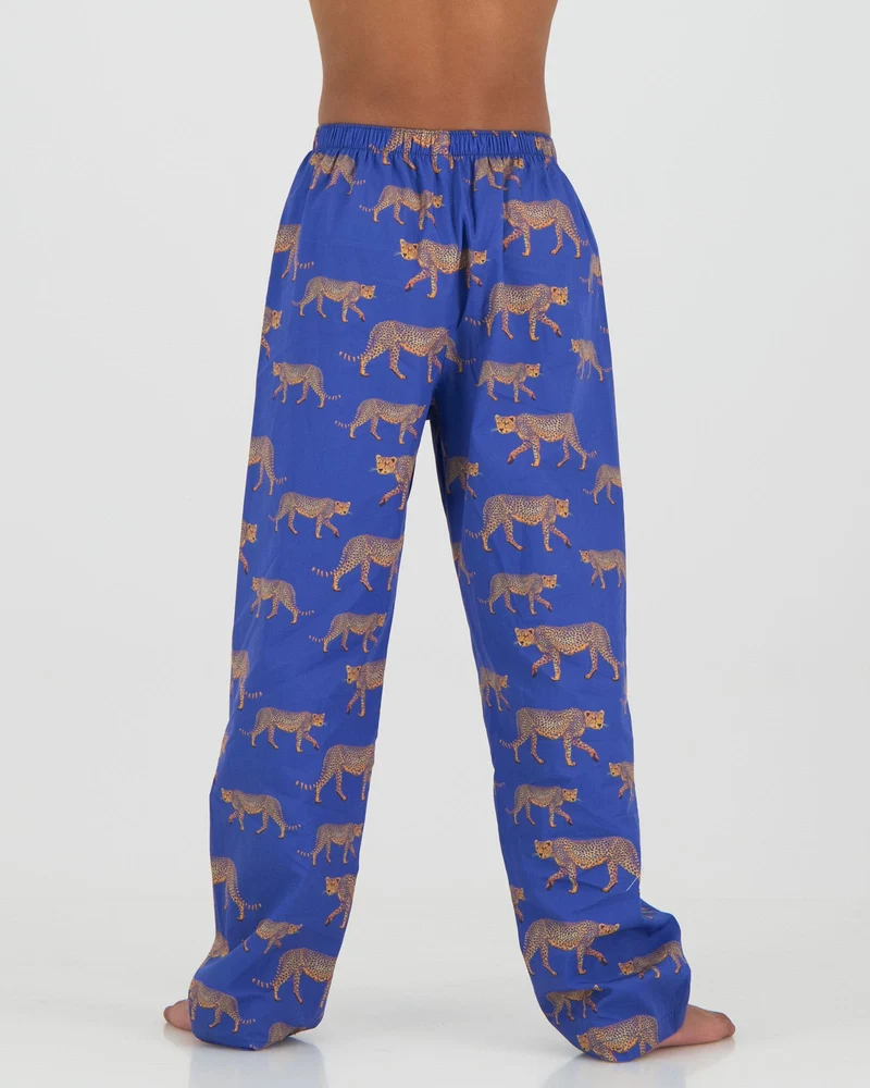 Kids' Lounge Pants & Pyjama Bottoms - Blue Cheetah