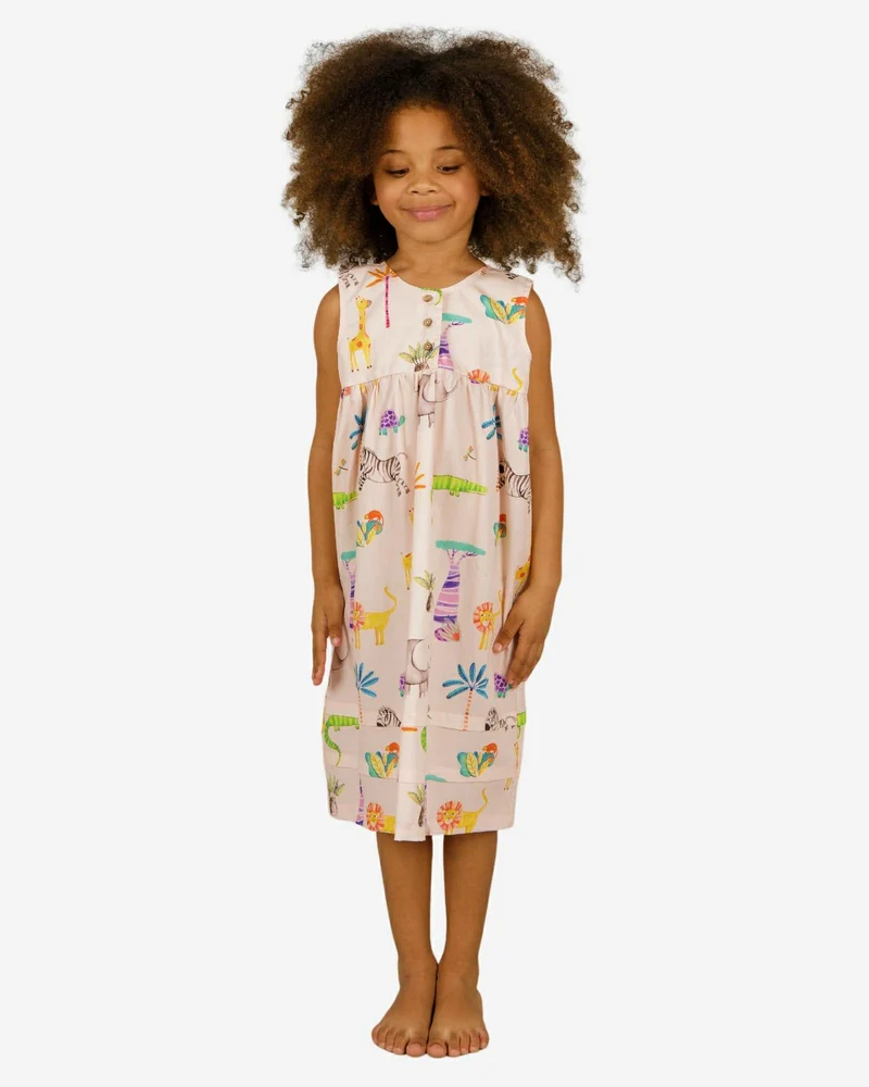 Girls' Short Sleeve Nighty - Safari