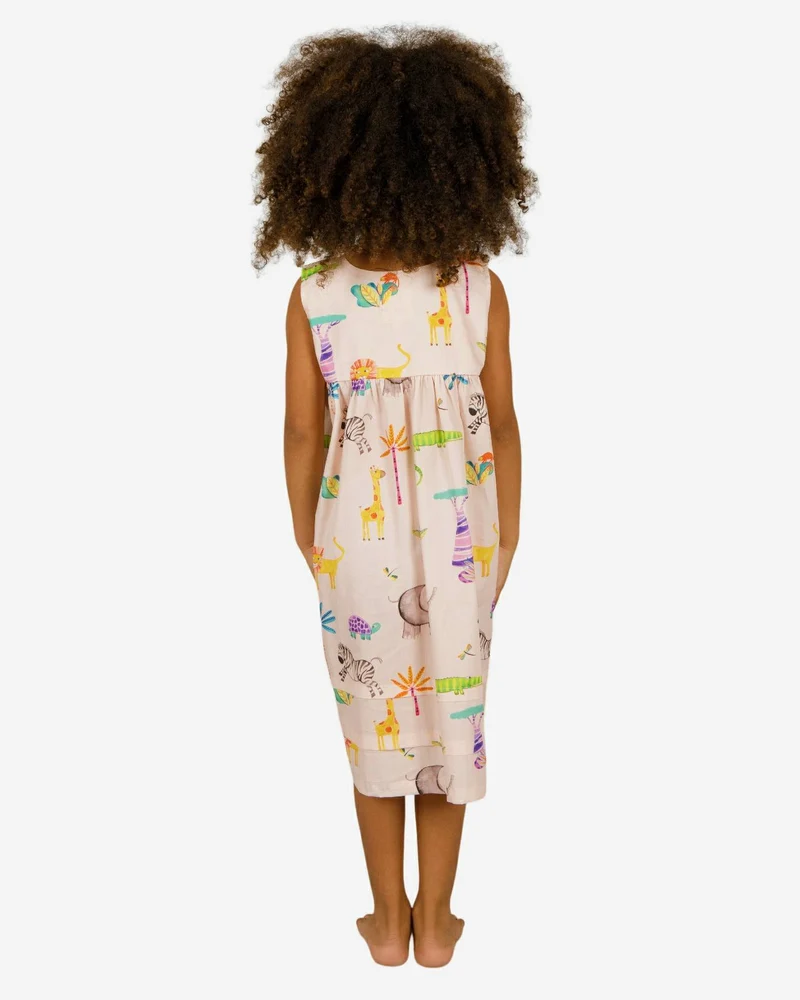 Girls' Short Sleeve Nighty - Safari