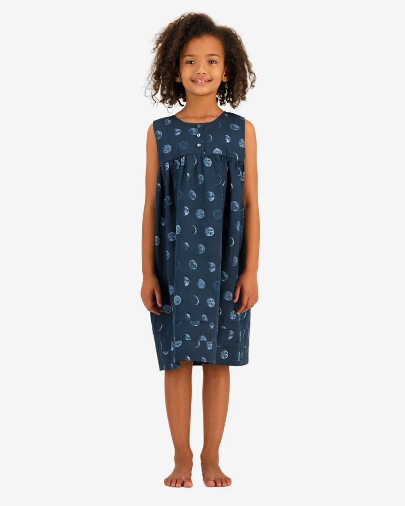 Girls' Short Sleeve Nighty - Moons