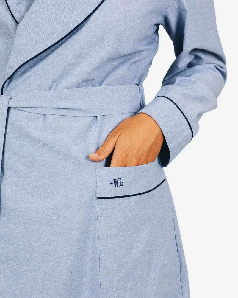 Women's dressing gown - Denim Light Blue
