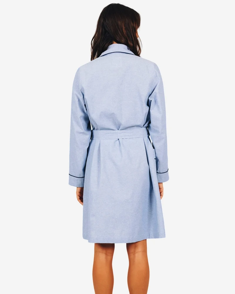 Women's dressing gown - Denim Light Blue