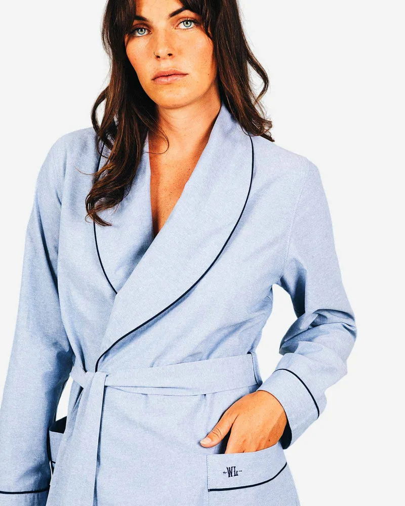 Women's dressing gown - Denim Light Blue
