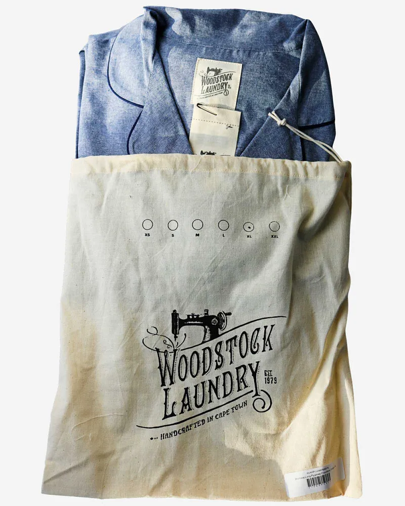 Women's Long Pyjamas Set - Chambray Indigo