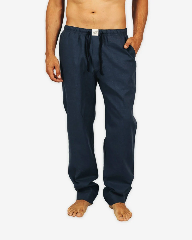 Men's Linen Pants - Linen Charcoal