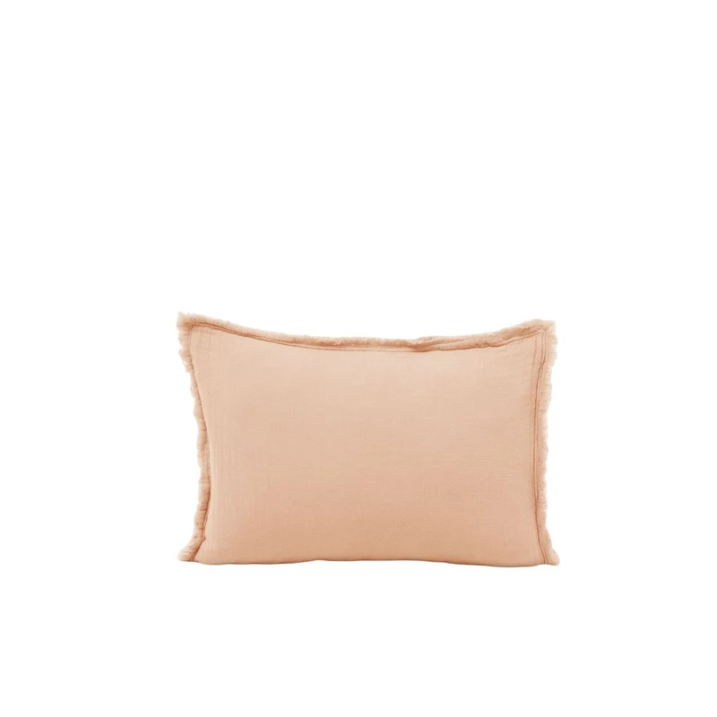 Lot de 2 taies d'oreiller LOU pêche rosé
