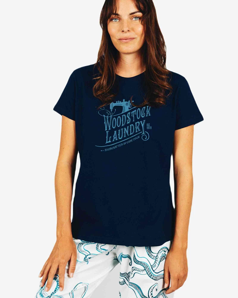 Women's T-Shirt - Logo Blue On Navy