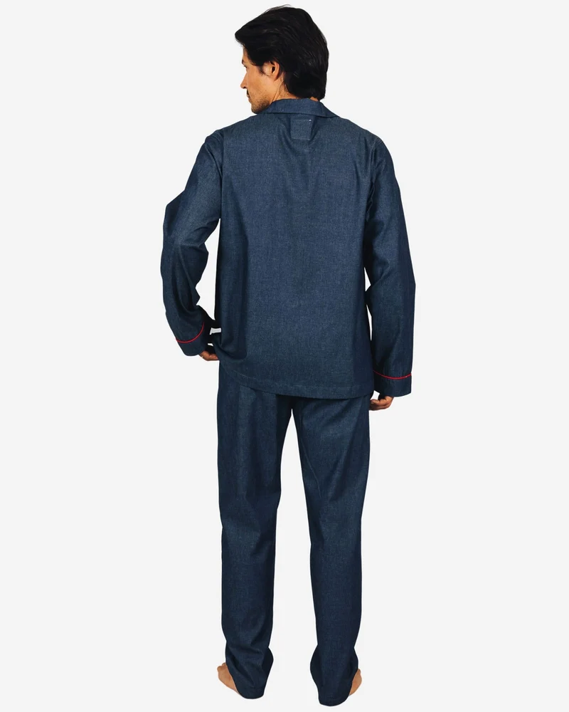 Men's pyjamas – Denim dark blue