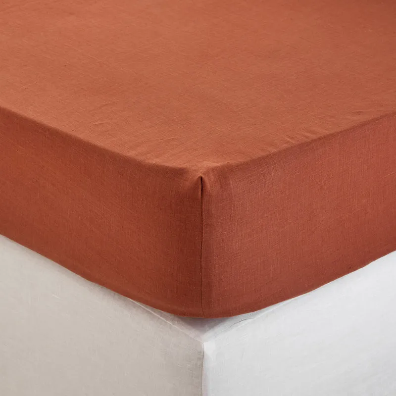 Drap Housse CARLINA terracotta