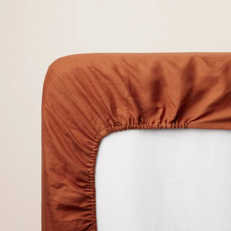 Drap Housse CARLINA terracotta