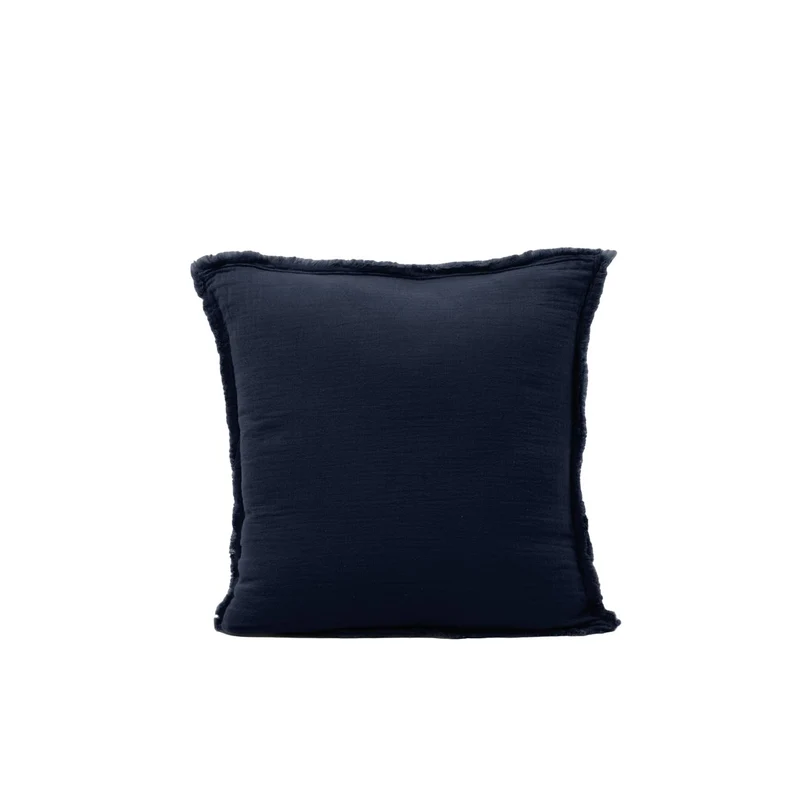 Lot de 2 taies d'oreiller LOU encre bleue