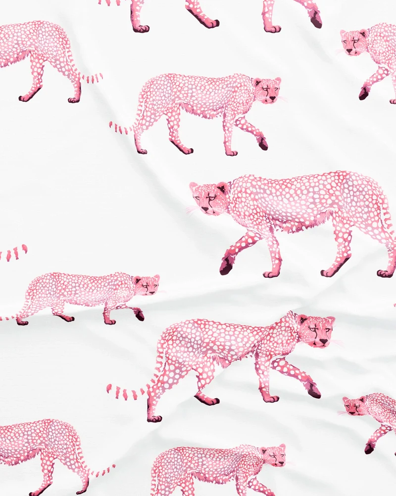 Women's Chemise Nighty Slip dress - Pink Cheetah