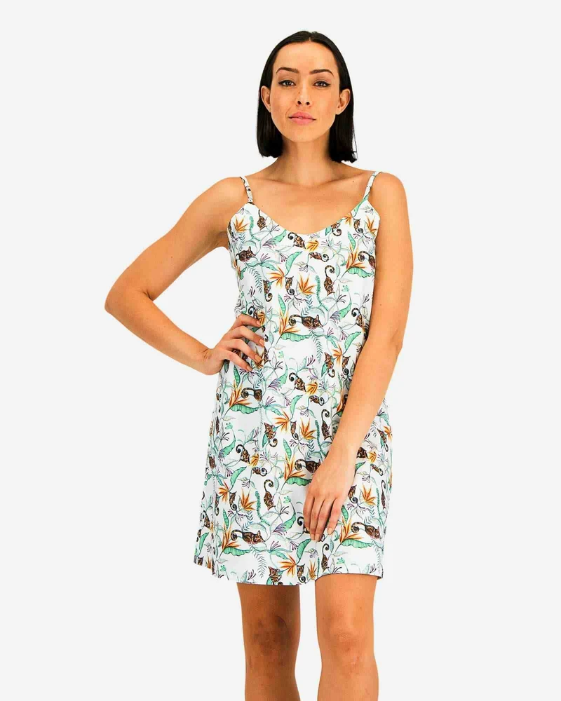 Women's Chemise Nighty Slip dress - Nag Apies White