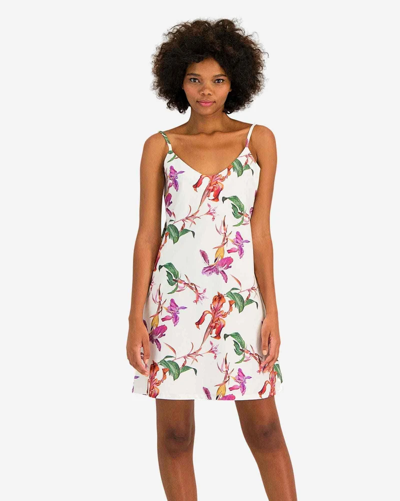 Women's Chemise Nighty Slip dress - Iris White