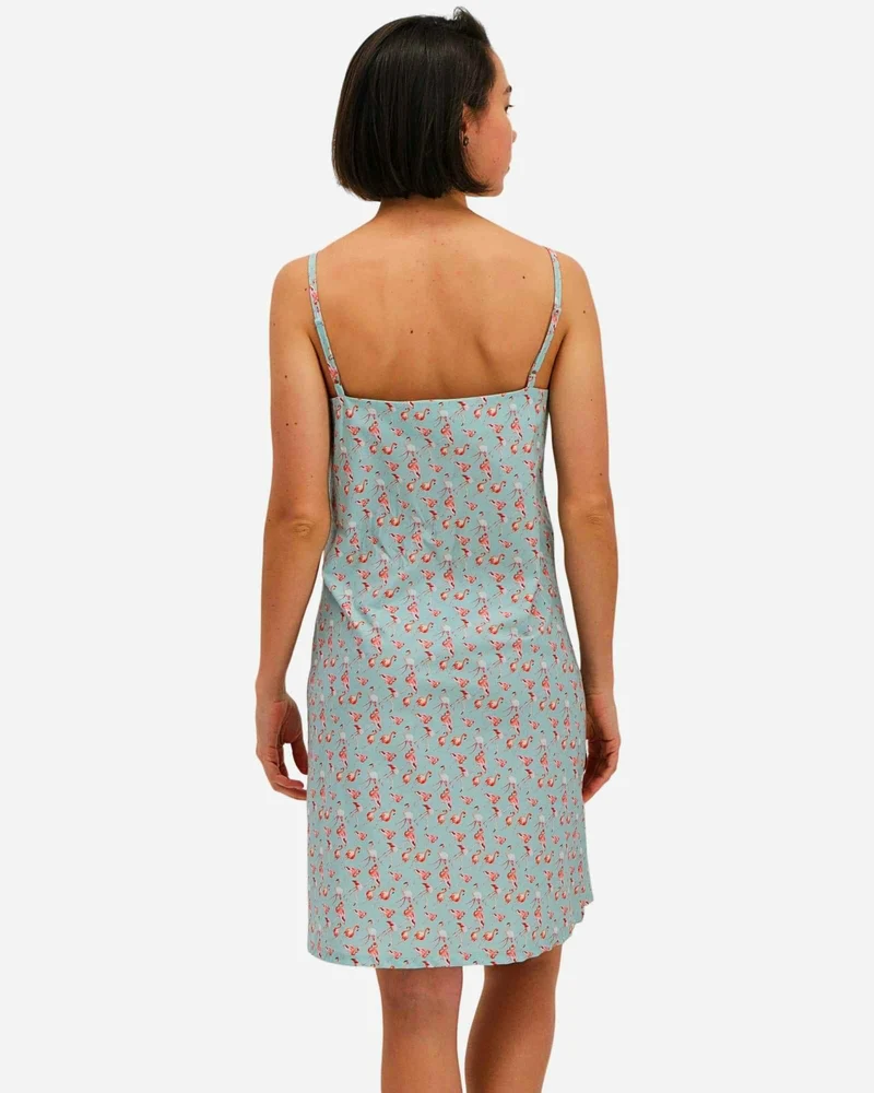 Women's Chemise Nighty Slip dress - Flaming Blue