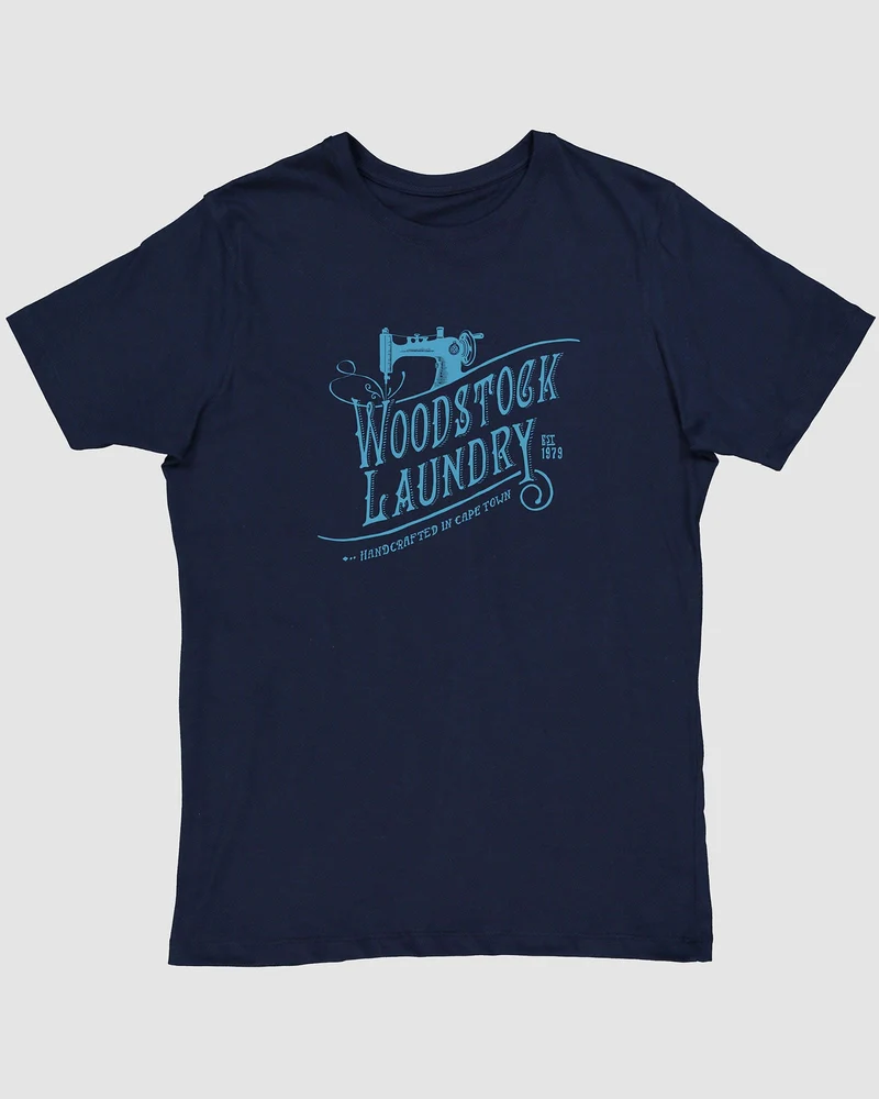 KIDS TEES T-SHIRT - LOGO BLUE ON NAVY