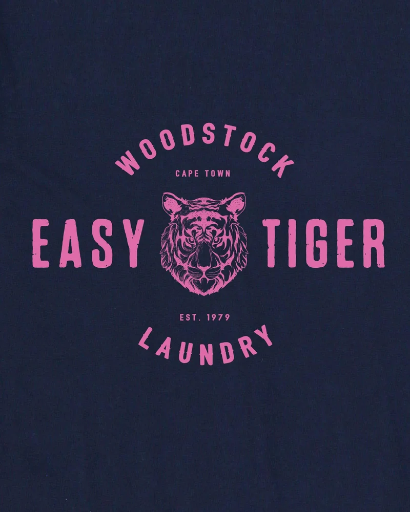 KIDS TEES T-SHIRT - EASY TIGER PINK