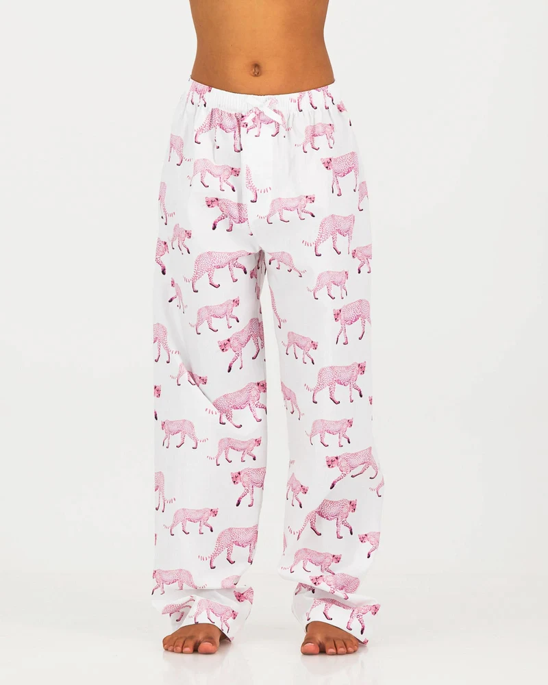 Kids' Lounge Pants & Pyjama Bottoms - Pink Cheetah