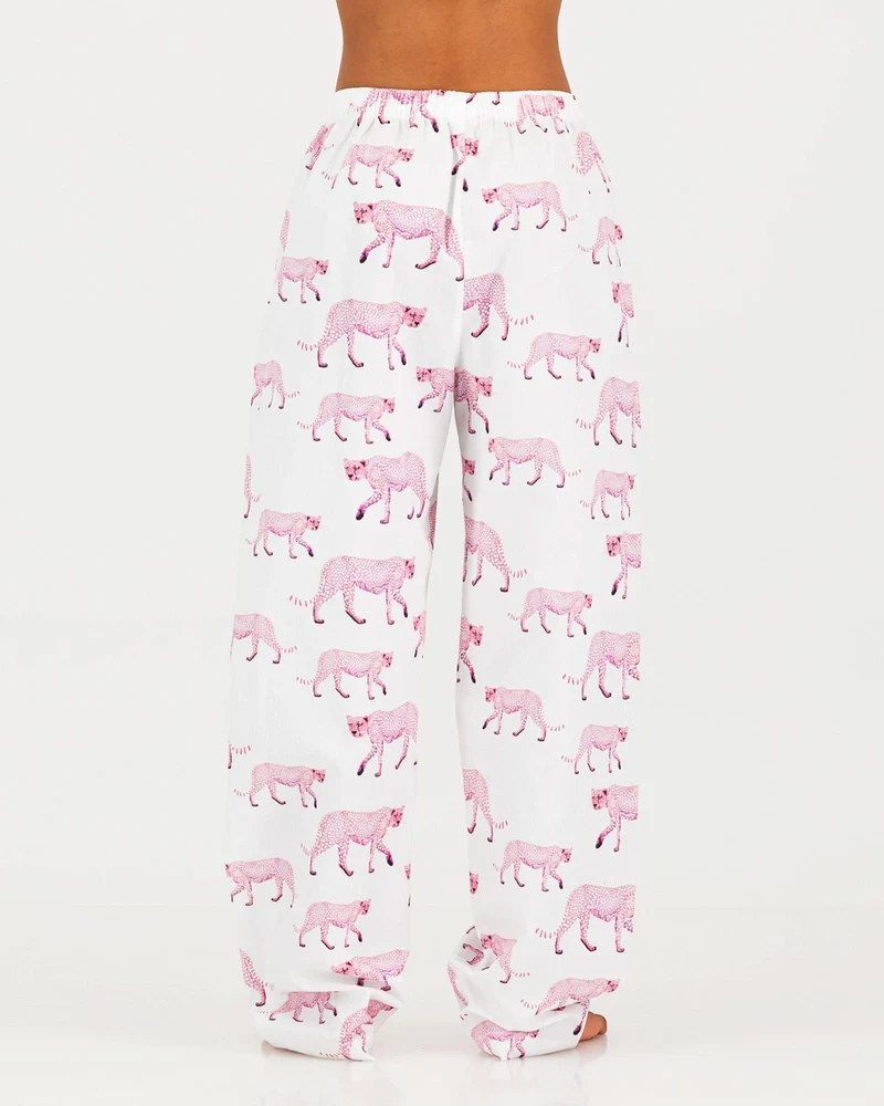Kids' Lounge Pants & Pyjama Bottoms - Pink Cheetah