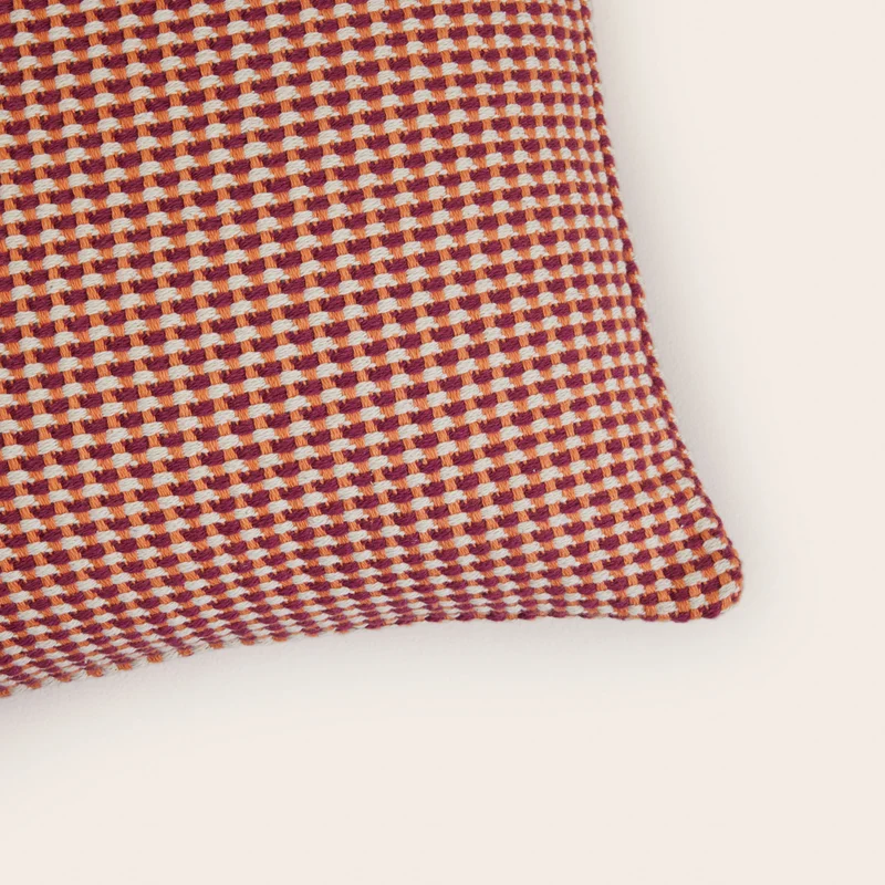 Housse de coussin MIKENO orange et violine
