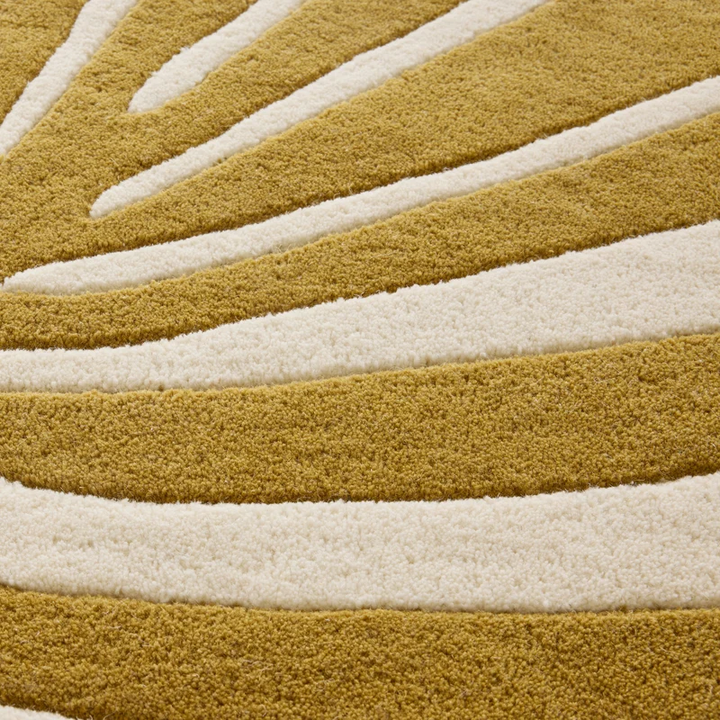 Tapis de sol TROPI ecru et moutarde