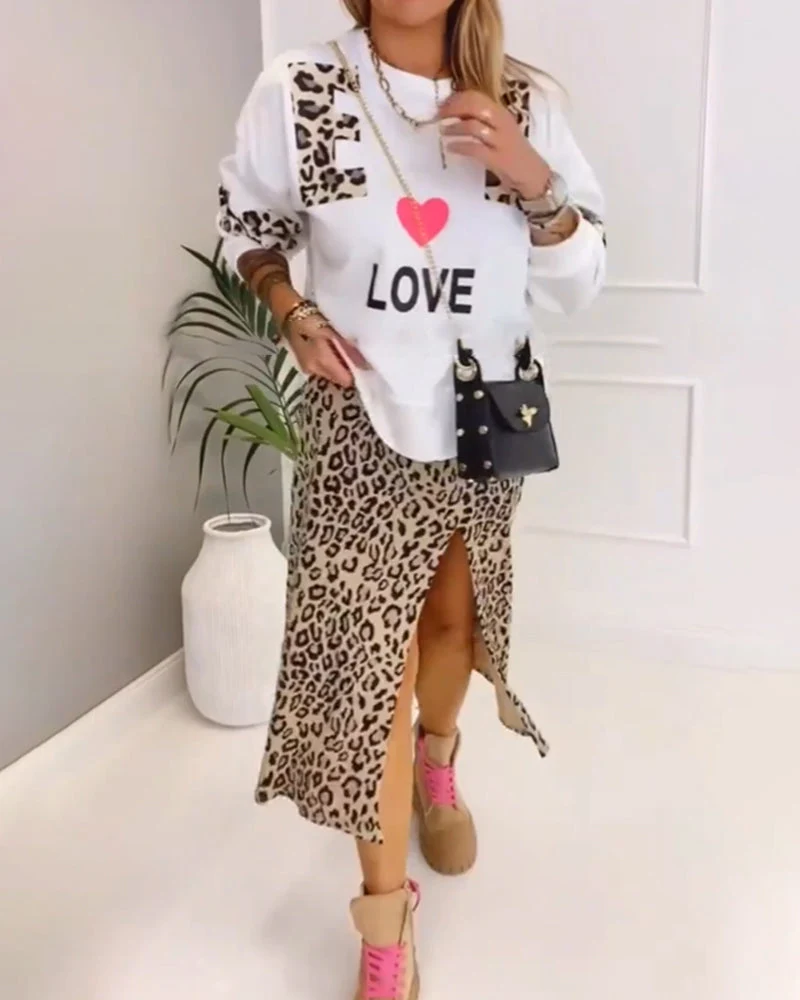Lilly | Pullover Mit Leopardenmuster