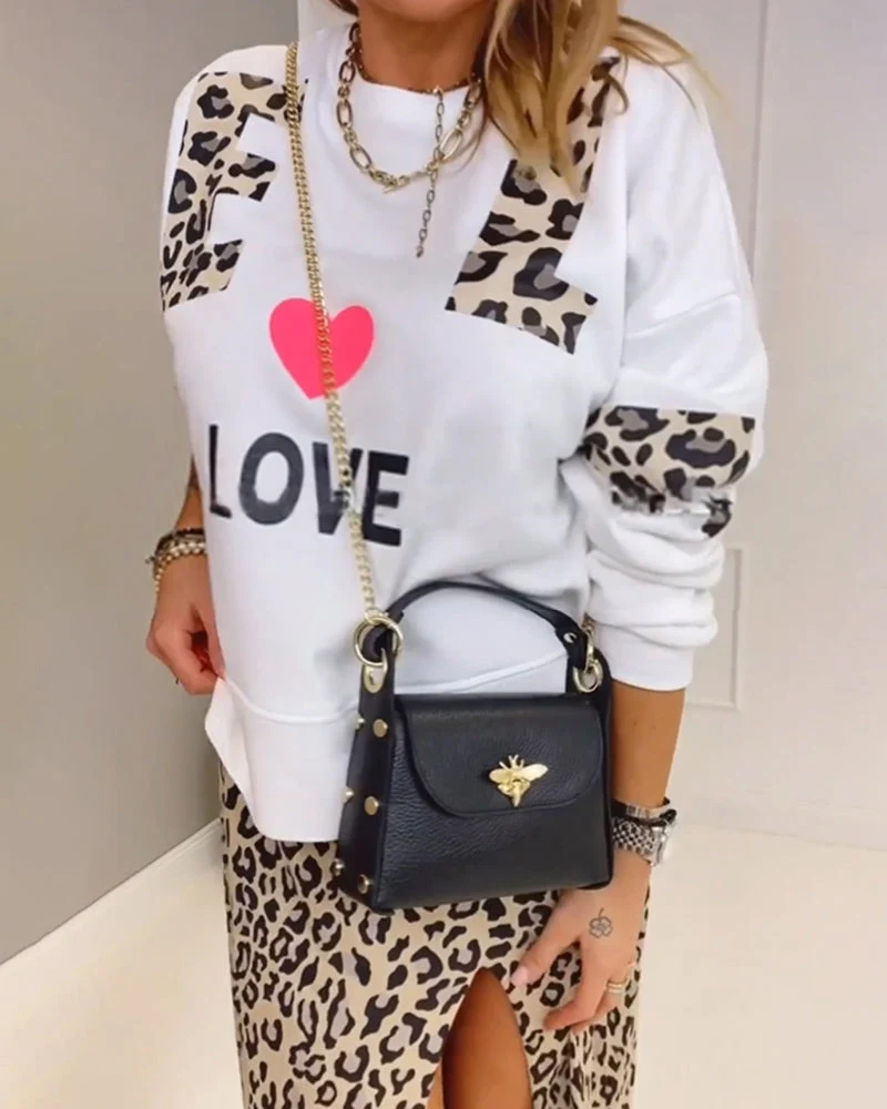 Lilly | Pullover Mit Leopardenmuster