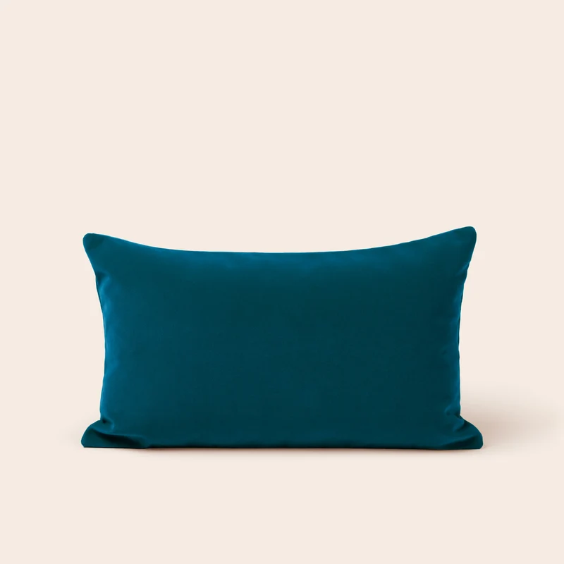 Housse de coussin MATIA bleu canard