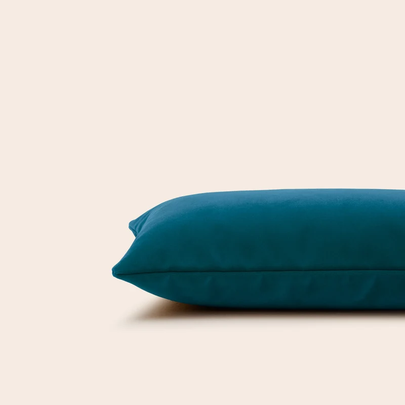 Housse de coussin MATIA bleu canard
