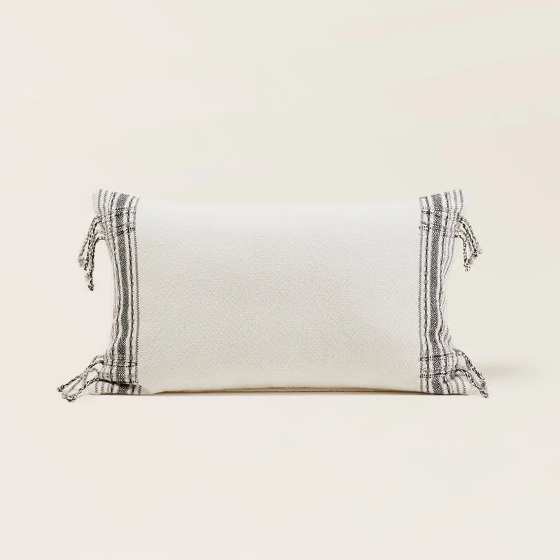 Housse de coussin PAVANI blanc et noir