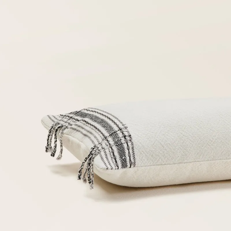 Housse de coussin PAVANI blanc et noir