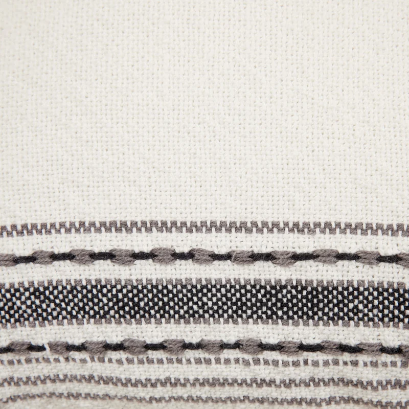 Housse de coussin PAVANI blanc et noir