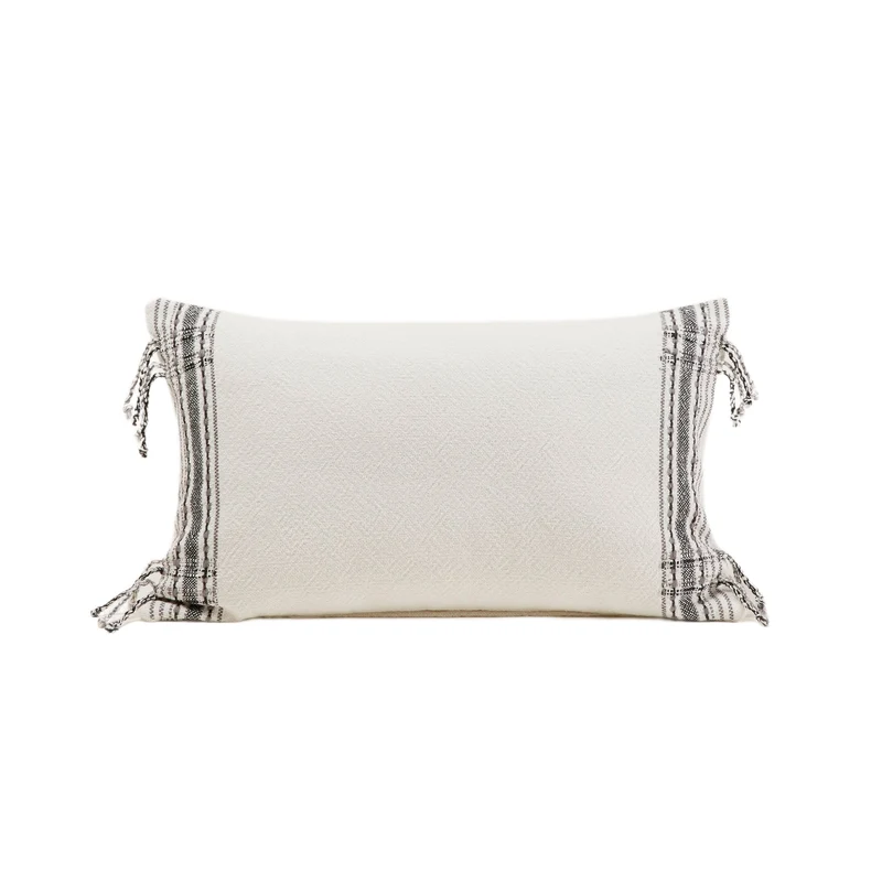 Housse de coussin PAVANI blanc et noir
