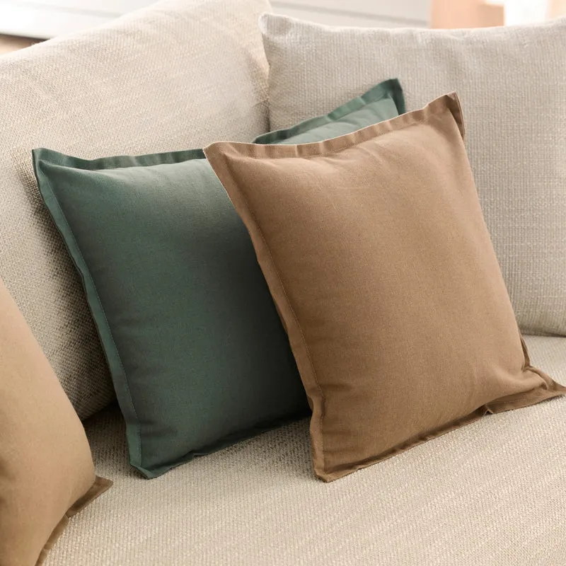 Housse de coussin LEOLINO brun smoky