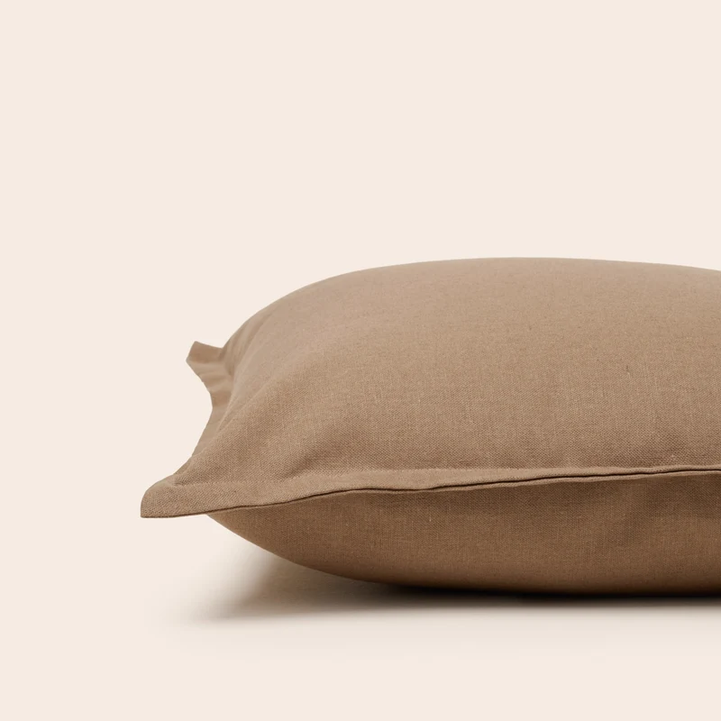 Housse de coussin LEOLINO brun smoky