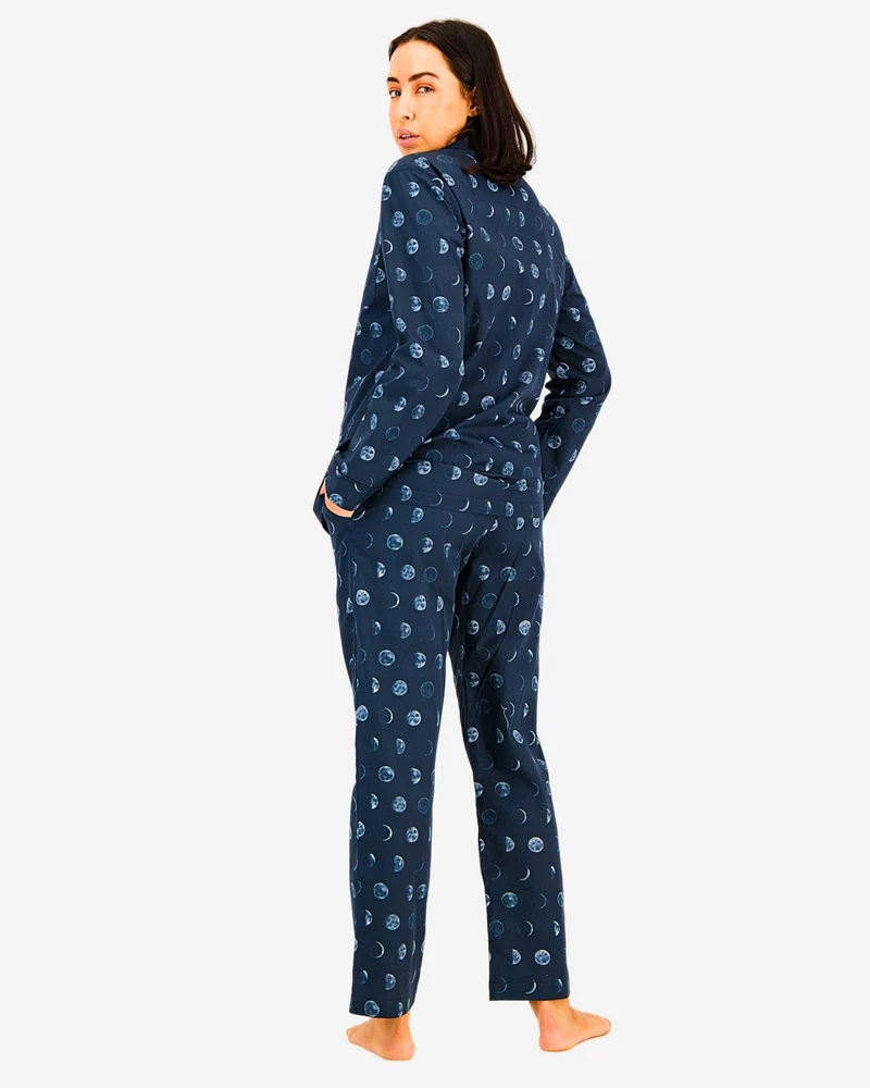 Women's Pyjamas – Moons in Deep Blue
