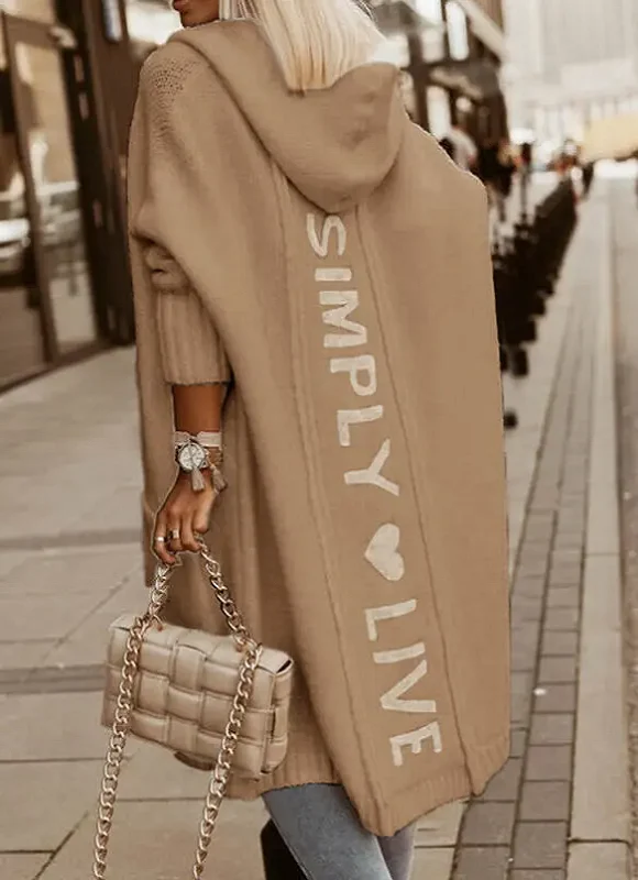 Damen Kapuzen-Cardigan aus Strick | Extra weich & warm mit 2 großen Taschen | Vielseitig für Alltag, Reise & Übergangszeit